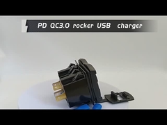 12v 24v Usb Carregador Rocker Switch Carregamento Rápido Socket Impermeável Quick Dual Pd Qc3.0 Para Carros Barco