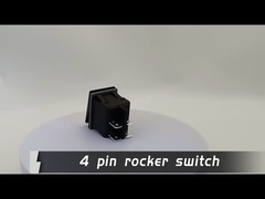 DC 12V 20A Push Button LED Metal Panel Alumínio Prata 4PIN ON OFF Rocker Switch Para Car Boat RV
