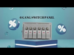 Painel de comutação Boat 6 Gang Painel de comutação 12-24V Blue LED Rocker On-Off Opcional disjuntor