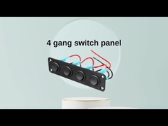 5 Gang Rocker Switch Panel 20A 3 Pin On Off 12V Green Toggle Switch Para Carros Caminhões Barcos