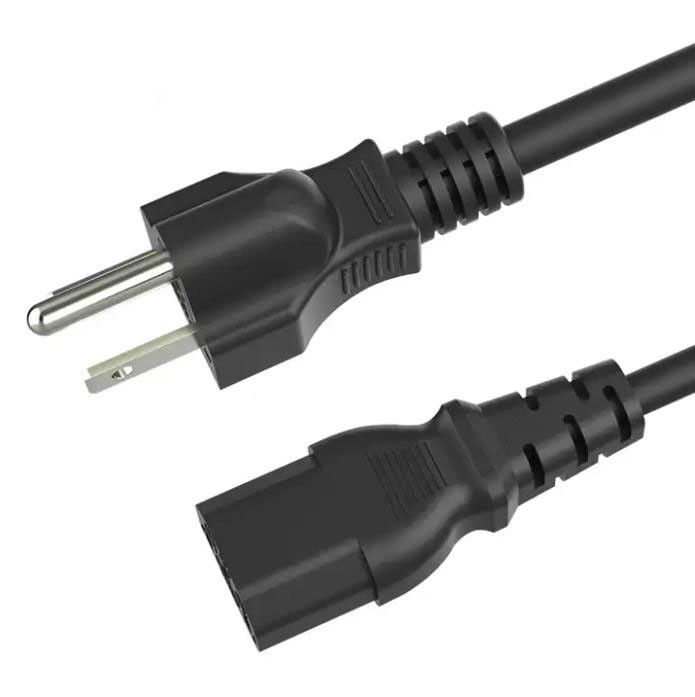 Calibre de diâmetro de fios do cabo distribuidor de corrente 18 da extensão dos núcleos da tomada 3 dos cabos três da alimentação CA de 300V Japão