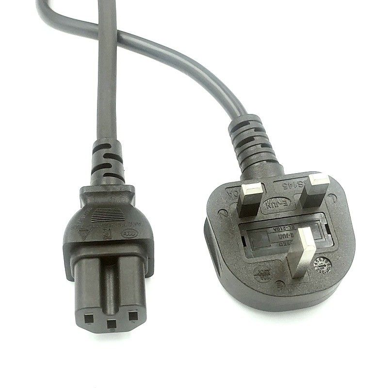 Cabos de alimentação CA BRITÂNICOS 1.5M do IEC cabo de ligação de rede elétrica de tomada de 3 dentes 5Ft