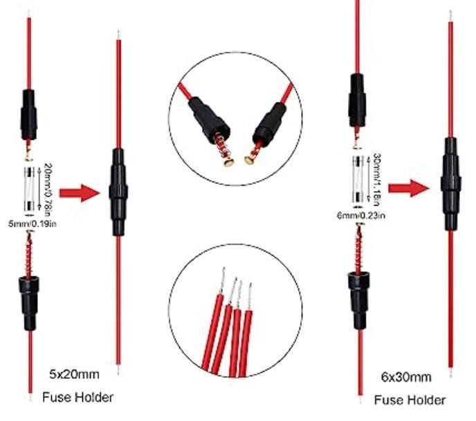 tipo de vidro Inline do parafuso do suporte do fusível 250VAC para equipamento médico