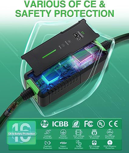 3.5KW 7KW EV Carregador Wallbox Carregador EV portátil de nível 1 32 Amp