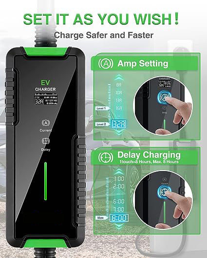 3.5KW 7KW EV Carregador Wallbox Carregador EV portátil de nível 1 32 Amp