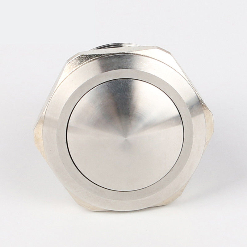interruptores de tecla iluminados 28mm do metal em volta do tipo anel 500V diodo emissor de luz
