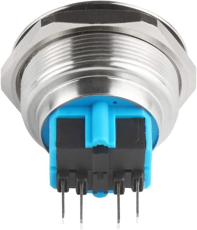 Potência fora do tipo anel iluminado LED dos interruptores de tecla do metal 30mm