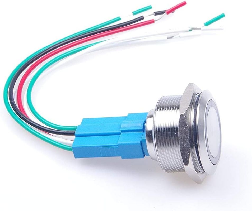 Potência fora do tipo anel iluminado LED dos interruptores de tecla do metal 30mm