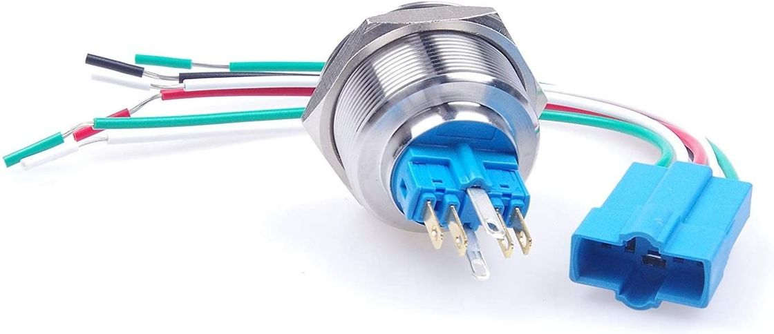 Potência fora do tipo anel iluminado LED dos interruptores de tecla do metal 30mm