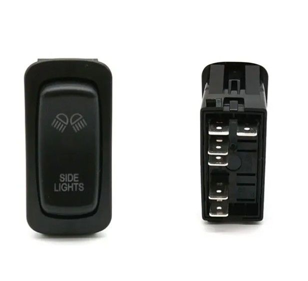 Interruptor de Rocker de Carling 12v 20a 24v 10a Cobertura vermelha Luz LED vermelha Painel de comando Aviso de emergência de perigo