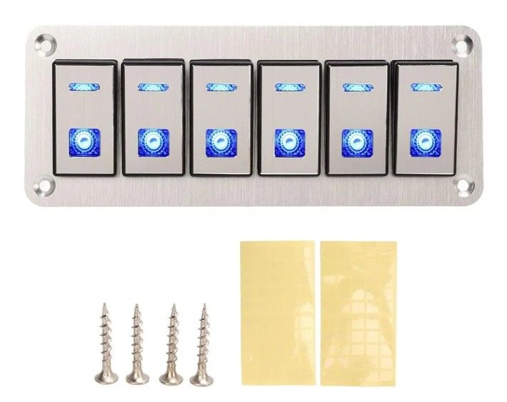 Painel de comutação alternativo, Painel de comutação roqueiro impermeável Universal UTV Barco Pequeno Switch Rocker redondo