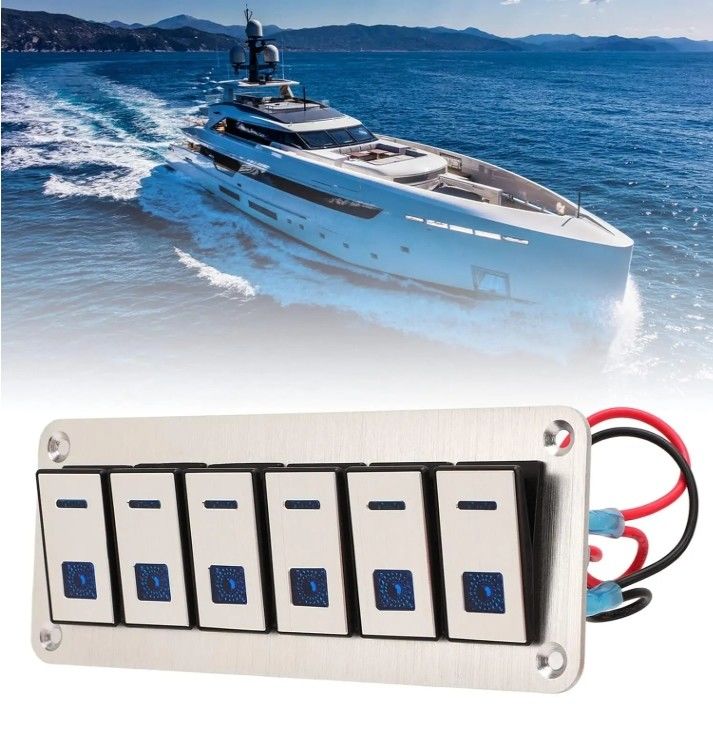Painel de comutação alternativo, Painel de comutação roqueiro impermeável Universal UTV Barco Pequeno Switch Rocker redondo