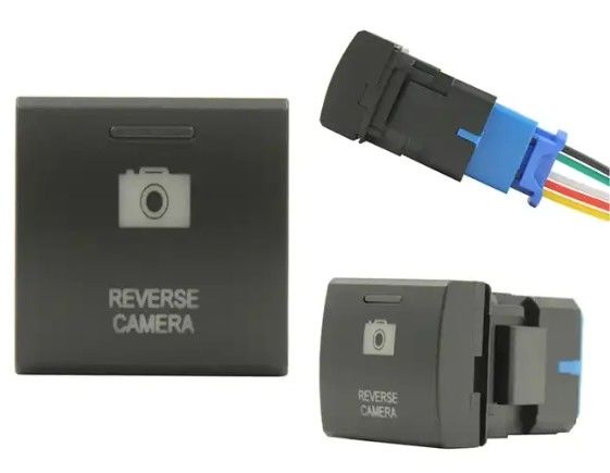 Logotipo personalizado DC 12V 3A CAMERA REVERSA LED Push Button Switch Para Toyota Square Landcruiser Prado