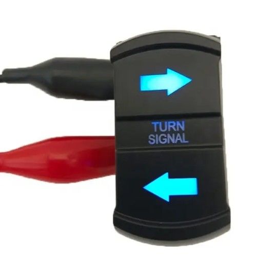Novo estilo Icon DIY personalizado DC 12V 7Pin ON-OFF LED Luz azul sinal de viração Rocker Switch para carro 4X4 caminhões de barco