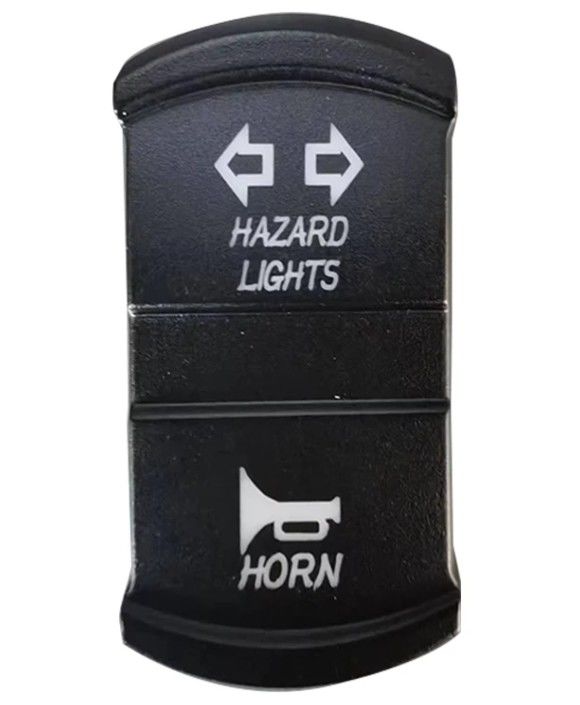 Novo estilo Icon DIY personalizado DC 12V 7Pin ON-OFF LED Luz azul sinal de viração Rocker Switch para carro 4X4 caminhões de barco