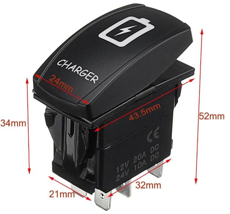 12V 24V Oem Simbolo personalizado Marine Led Waterproof 24 Volt Marine 4 Pin 5Pin Onoffon Rocker Switch