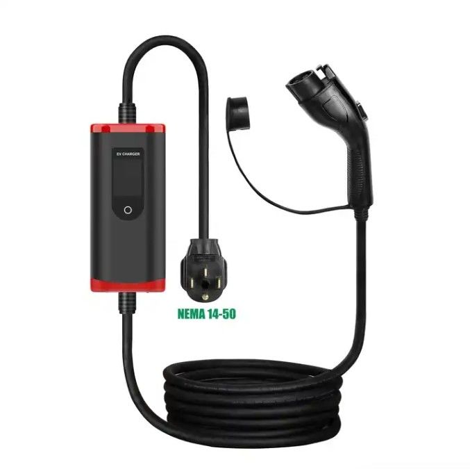 IP65 personalizado 16A-40A Ajustável SAE J1772 Tipo 1 Carregador de carro EV portátil Estação de carregamento portátil
