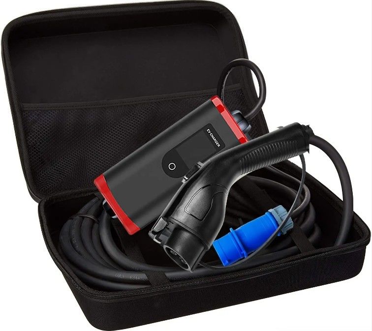 IP65 personalizado 16A-40A Ajustável SAE J1772 Tipo 1 Carregador de carro EV portátil Estação de carregamento portátil