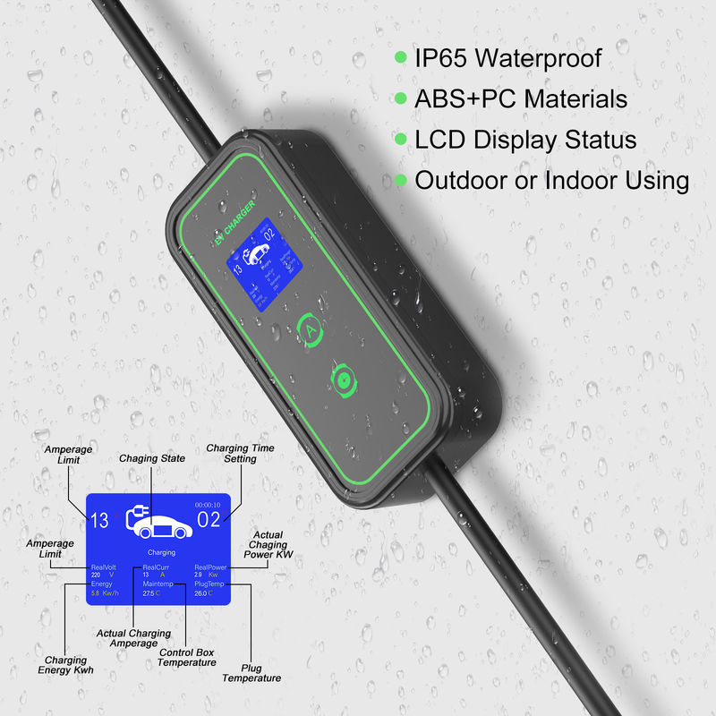 3.5KW 7KW 11KW Estandarte Europeu Type2 Portátil cabo de carregamento AC Carregador para casa EV portátil 7KW Tpe Jacket