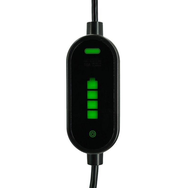 Carregadores de veículos elétricos portáteis 7KW Tpe Jacket IEC 62196 Tipo2 2.4 Quot LCD CE TUV ROHS