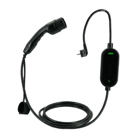 Carregadores de veículos elétricos portáteis 7KW Tpe Jacket IEC 62196 Tipo2 2.4 Quot LCD CE TUV ROHS