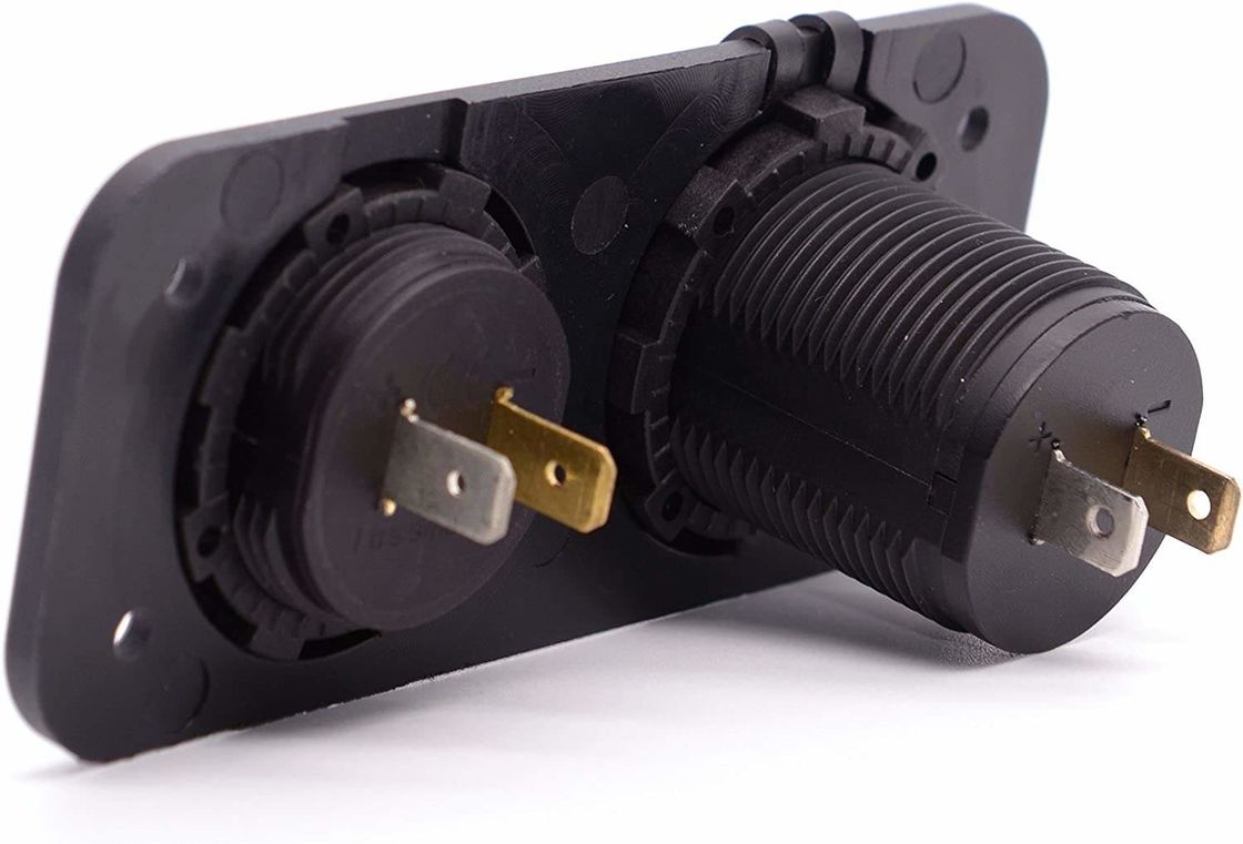 DC 12V 24V LED Digital Voltmeter Dual USB Outlet Power Socket Panel 3.1A Carregador
