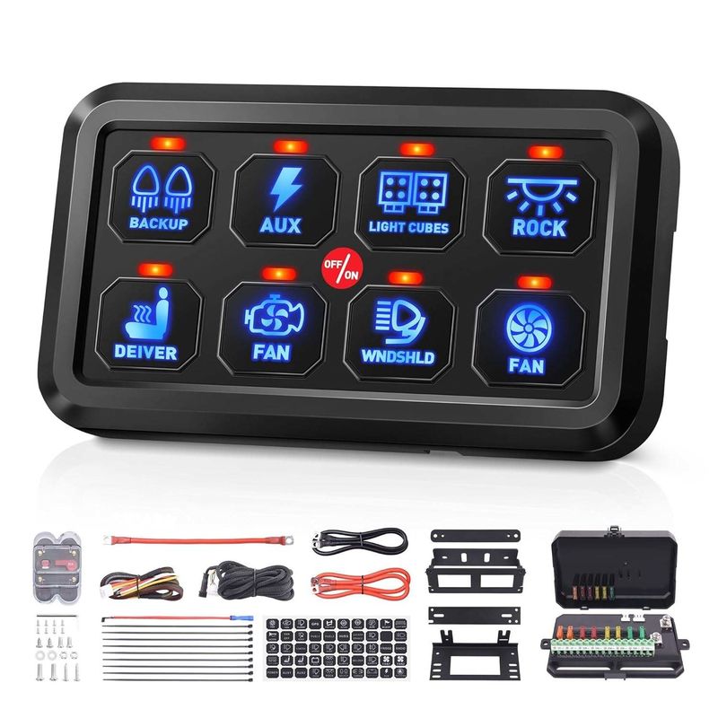 Material ABS 8 Painel de comutação Gang Spod 600w Tipo de comutação combinada