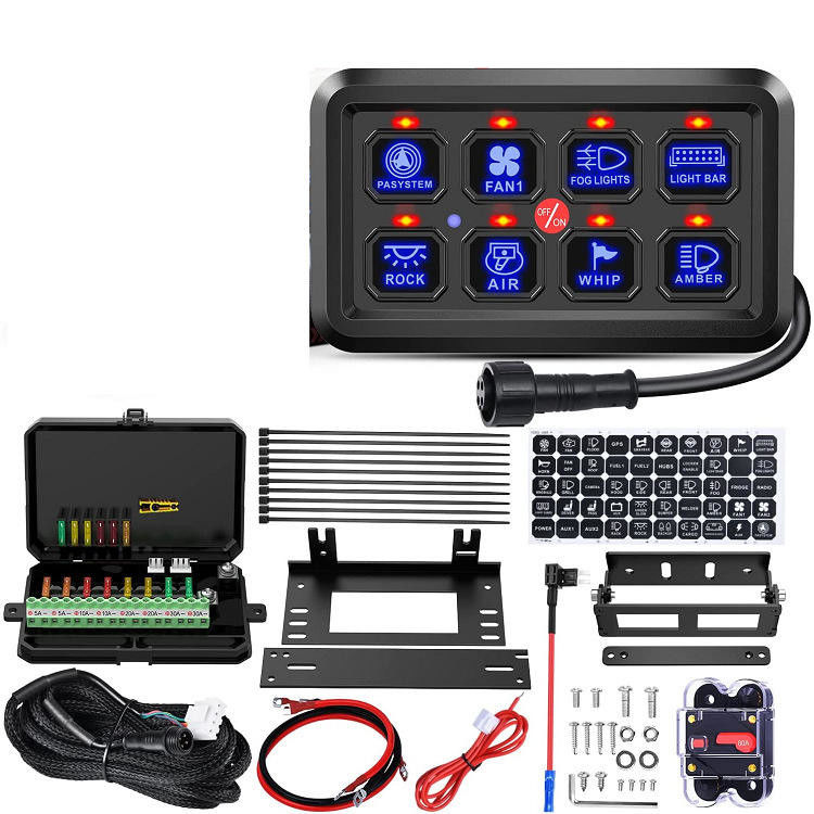 Material ABS 8 Painel de comutação Gang Spod 600w Tipo de comutação combinada