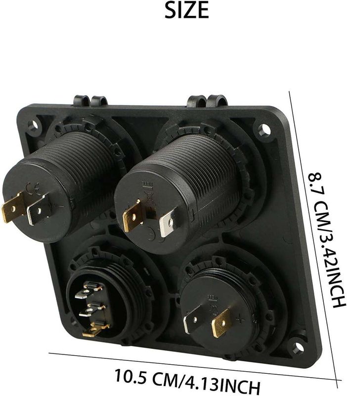 Painel de comutação de automóveis personalizado Soquete do isqueiro de cigarro e LED iluminado ON Off Rocker Switch