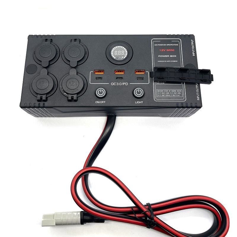 Portátil USB QC3.0 PD Switch Control DC DC Carregador Mini Power Box com caixa de controle