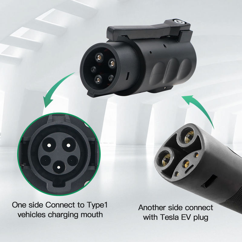 80A 240v Ac Tesla Carregador Conector Ev Adaptador Carregador Tesla Para J1772 Adaptador Para Tesla