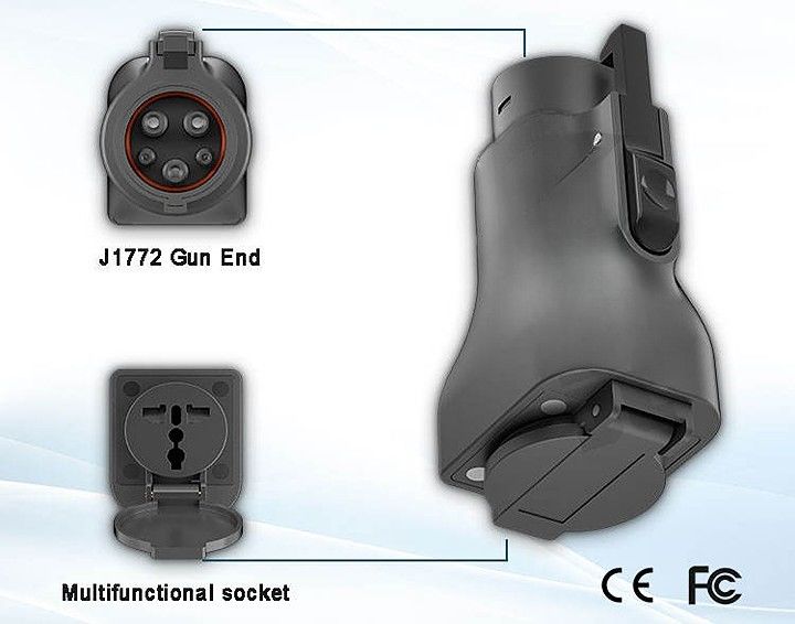 Adaptador de carga do veículo J1772 Plug Ev Connector Adaptador de descarga Ev Outlet J1772