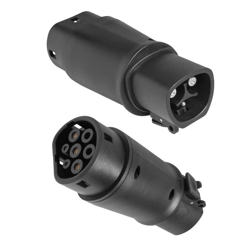 Adaptador de carregador Tesla para Tipo 2 60A max Conector 14kw Ev Plug Carregamento rápido