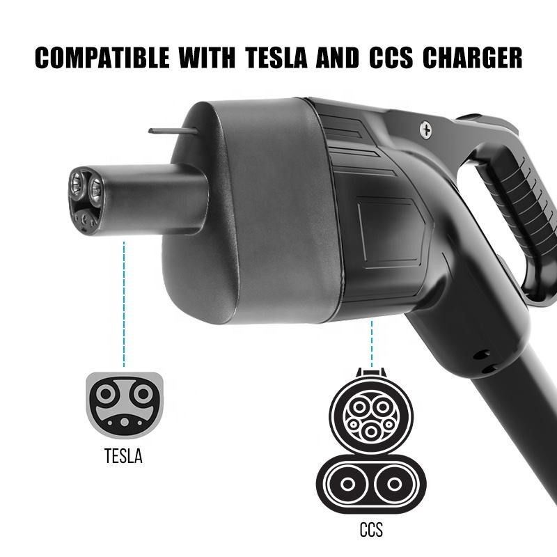 Conector de CC CCS1 para carregamento rápido de Tesla EV 250KW Para adaptador de carregamento da Tesla