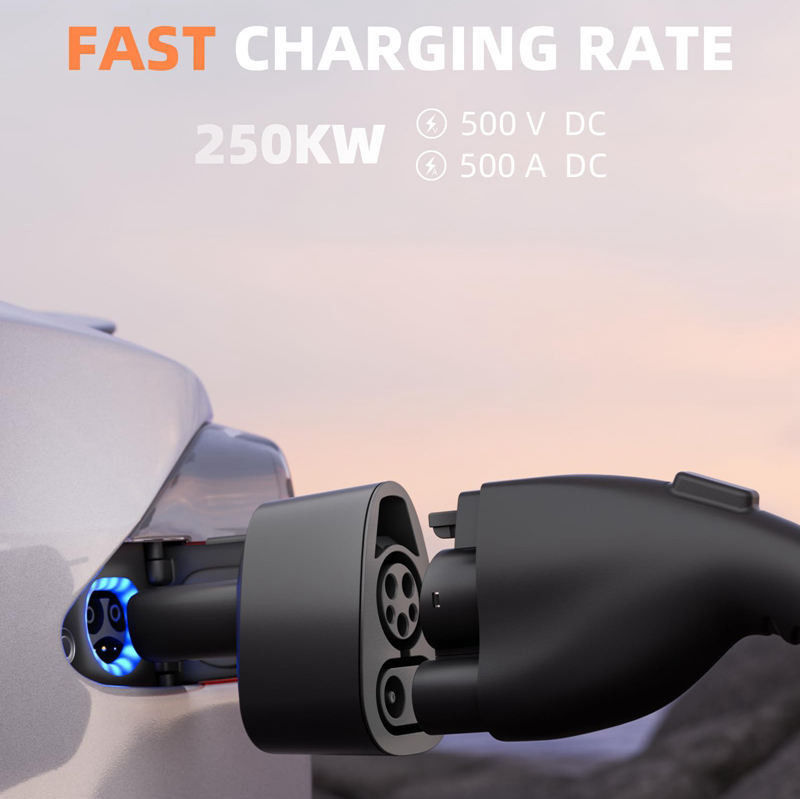 DC Fast Charging J1772 CCS1 para Adaptador de Carregamento de Tesla EV para Tesla Model S / X / 3 / Y