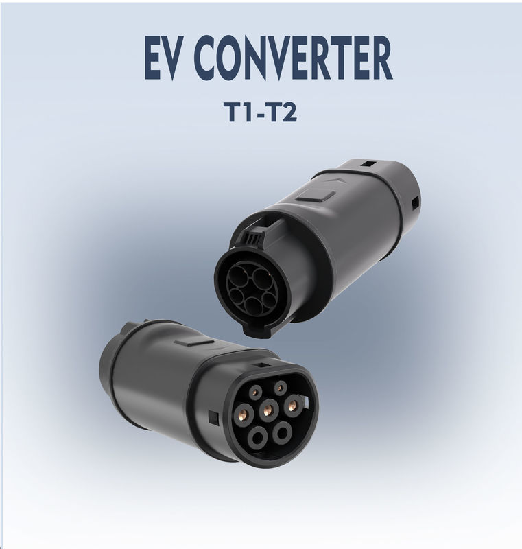 Adaptador EV Carregador EV SAE J1772 Tipo 1 para IEC 62196 Tipo 2 Compatível com conector de carregamento TIPO 1