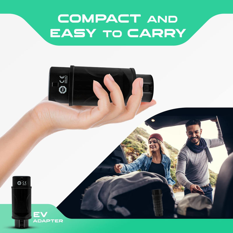 Adaptador EV Carregador EV SAE J1772 Tipo 1 para IEC 62196 Tipo 2 Compatível com conector de carregamento TIPO 1