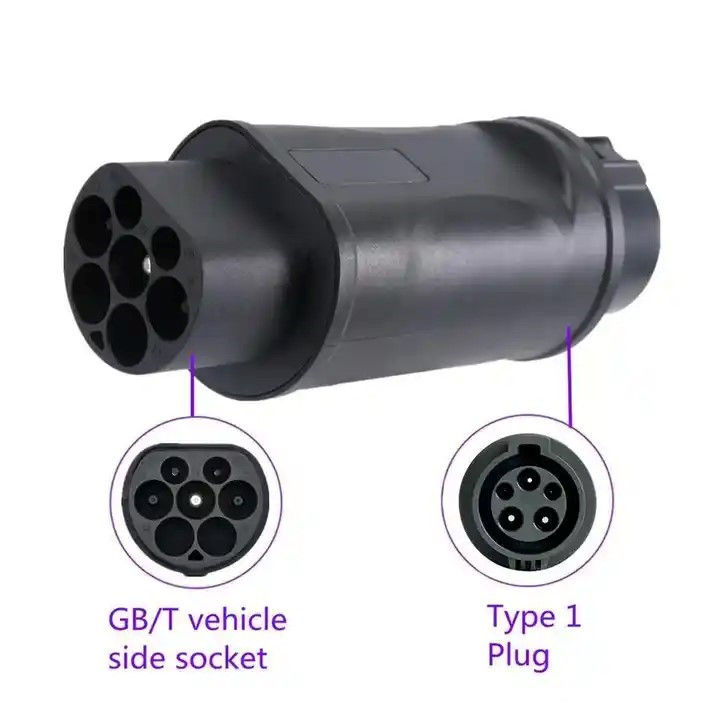 Ev Adaptador Carregador de Carga Veículo Elétrico J1772 32a Tipo 1 Ev Carregador J1772 para GB/T Adaptador
