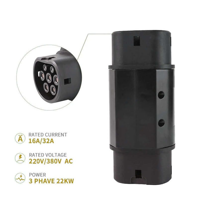 Novo conector de carregamento de energia 32A AC Type2 para adaptador GBT para carregamento EVSE