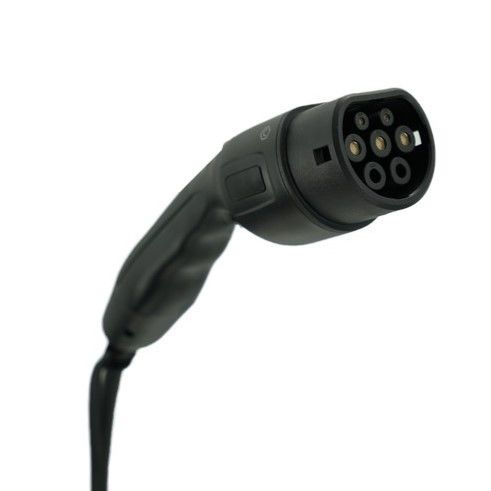 Carregadores de veículos elétricos portáteis 7KW Tpe Jacket IEC 62196 Tipo2 2.4 Quot LCD CE TUV ROHS