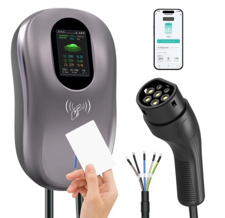 Estação de carregamento de energia elétrica por atacado Carregador de automóveis 11kw OEM Ev exterior IEC 62196 TYPE2 wallbox exterior